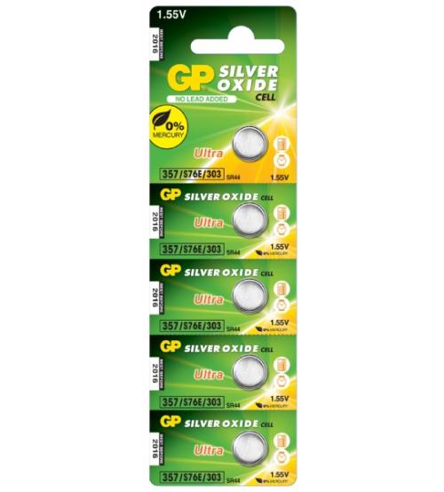 GP Batteries GPPBS357E003 Silver Oxide 1.55V Watch Battery Carded 5